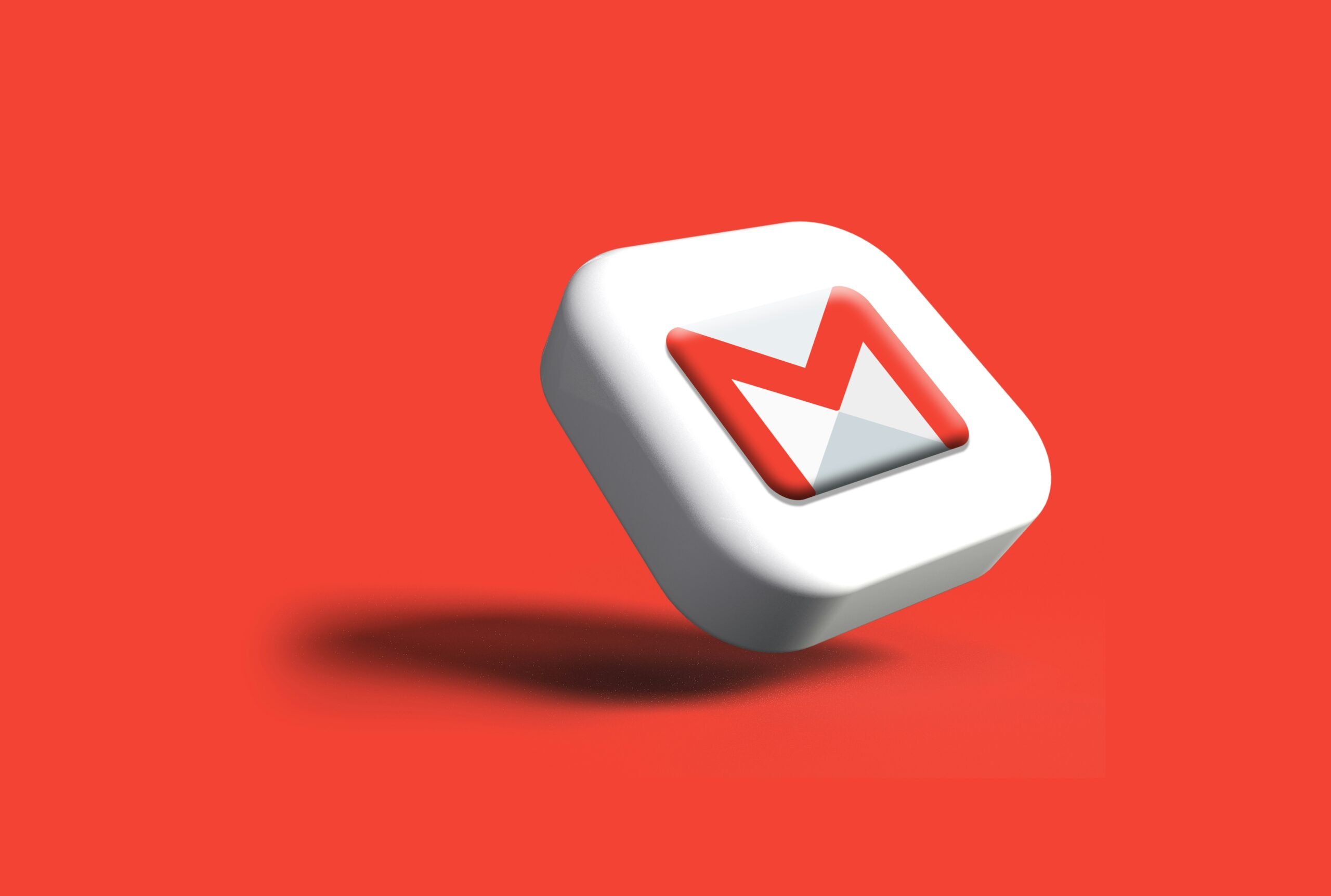 Gmail 아이콘 3D 렌더링, 모바일 메일 서비스, 푸른곰의 모노로그, 현대적 디자인, 디지털 커뮤니케이션 관련 이미지.